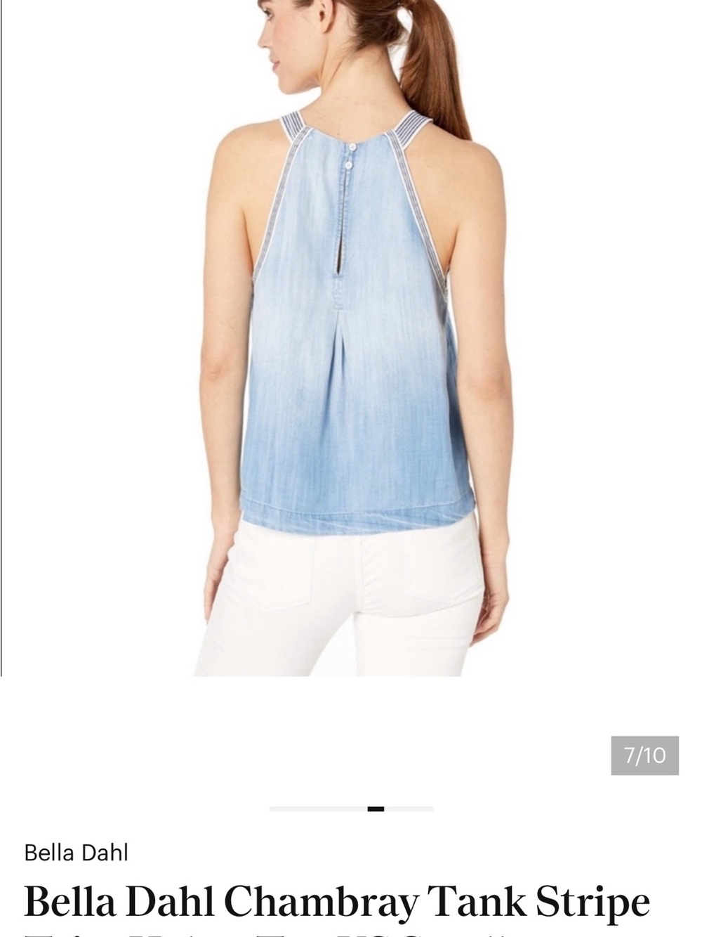 cloth & stone Denim Stripe Trim Tank - Picture 6 of 8